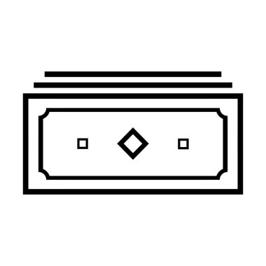 Beyaz arkaplandaki paranın soyut tanımlaması - Vektör illüstrasyonu