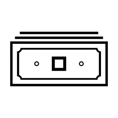 Beyaz arkaplandaki paranın soyut tanımlaması - Vektör illüstrasyonu