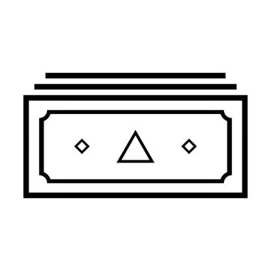 Beyaz arkaplandaki paranın soyut tanımlaması - Vektör illüstrasyonu