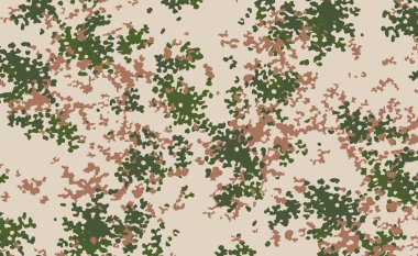 Askeri kamuflaj dokusu haki rengi baskı arkaplanı - Vektör illüstrasyonu