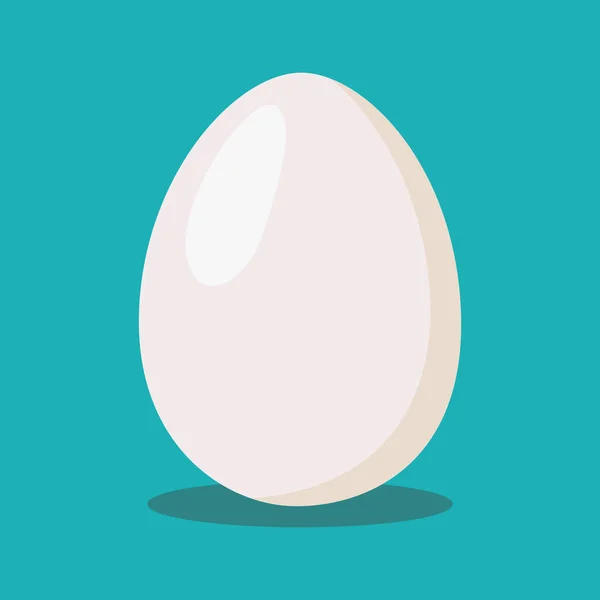 概要レンズフレアと影を持つ大きな白い卵 — ストックベクタ