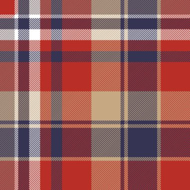 Eşkenar dörtgenler ve karelerle İskoçya tartan dikişsiz ekoseli dokusu - Vektör çizimi