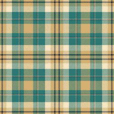 Eşkenar dörtgenler ve karelerle İskoçya tartan dikişsiz ekoseli dokusu - Vektör çizimi