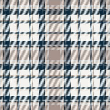 Eşkenar dörtgenler ve karelerle İskoçya tartan dikişsiz ekoseli dokusu - Vektör çizimi