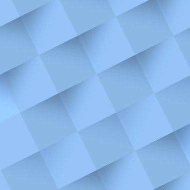 Soyut mavi arkaplan, ağ şablonu, gölgeli kareler - Vektör illüstrasyonu