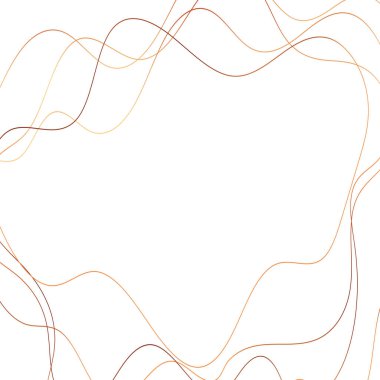 Altın dalgalı çizgileri olan soyut beyaz arkaplan - Vektör illüstrasyonu