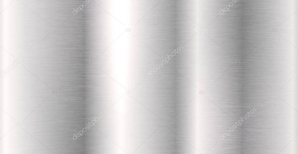 Background texture of silver metal with highlights - Vector illustration