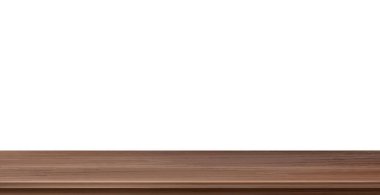 Büyük masa üstü, sert ahşap doku, beyaz arkaplan - Vektör illüstrasyonu