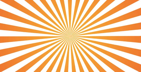 Image Abstraite Rayons Orange Soleil Sur Fond Blanc Illustration Vectorielle — Image vectorielle