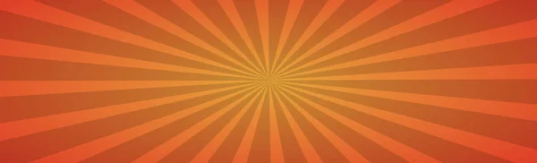 Abstraktes Bild Orangefarbene Sonnenstrahlen Auf Rotem Hintergrund Vektorillustration — Stockvektor