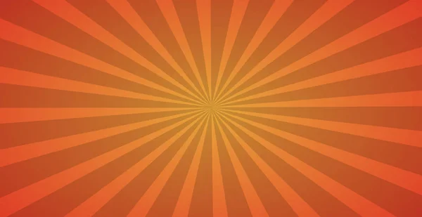 抽象的な画像 赤い背景に太陽のオレンジ色の線 ベクトル図 — ストックベクタ