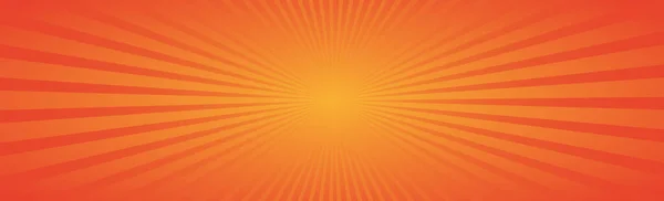 Abstraktes Bild Orangefarbene Sonnenstrahlen Auf Rotem Hintergrund Vektorillustration — Stockvektor
