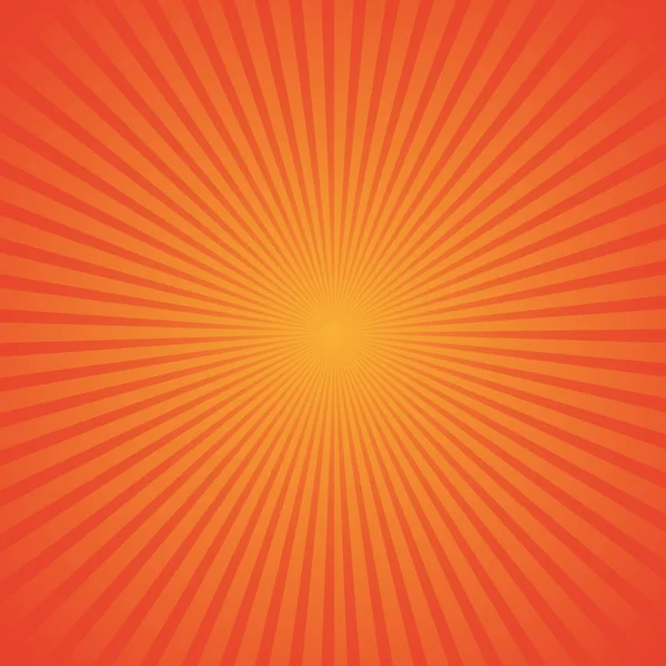 Абстрактное Изображение Оранжевые Лучи Солнца Красном Фоне Векторная Иллюстрация — стоковый вектор