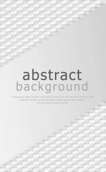 Abstrakter Hintergrund Weiß Graue Rechtecke Platz Für Werbetext Vektorillustration — Stockvektor