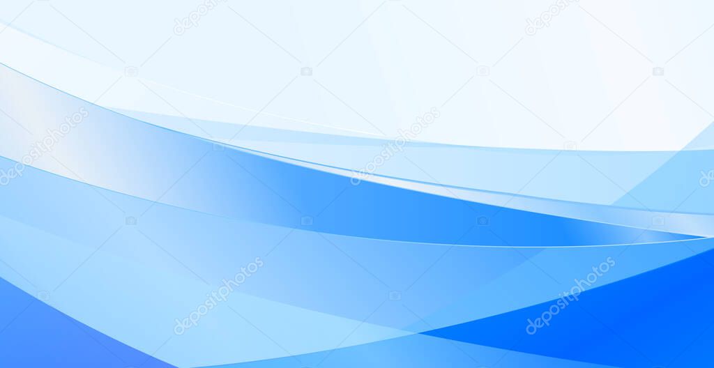 Blue lines on a white abstract background - Vector illustration
