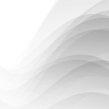 Dalgalı çizgilerle soyut gri arkaplan - Vektör illüstrasyonu