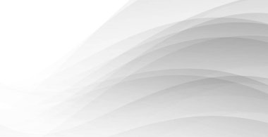 Dalgalı çizgilerle soyut gri arkaplan - Vektör illüstrasyonu