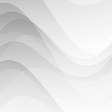 Dalgalı çizgilerle soyut gri arkaplan - Vektör illüstrasyonu