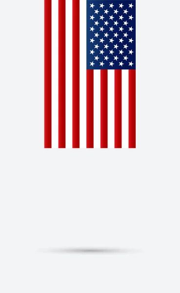 Realistische Amerikaanse Vlag Hangt Van Boven Vector Illustratie — Stockvector