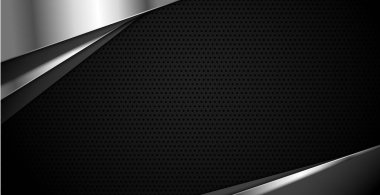 Metal ekleme ile delinmiş koyu arkaplan - Vektör illüstrasyonu