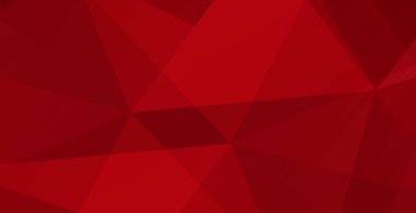 Soyut kırmızı arkaplan, koyu üçgen kümesi - Vektör illüstrasyonu