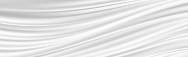 Abstract white background, wavy white lines, folds - Vector illustration