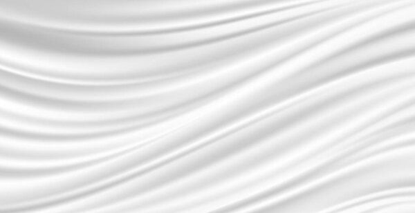 Abstract white background, wavy white lines, folds - Vector illustration