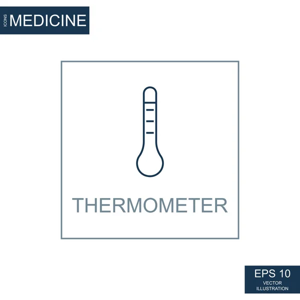 Icono Web Abstracto Termómetro Medicina Científica Ilustración Vectorial — Archivo Imágenes Vectoriales