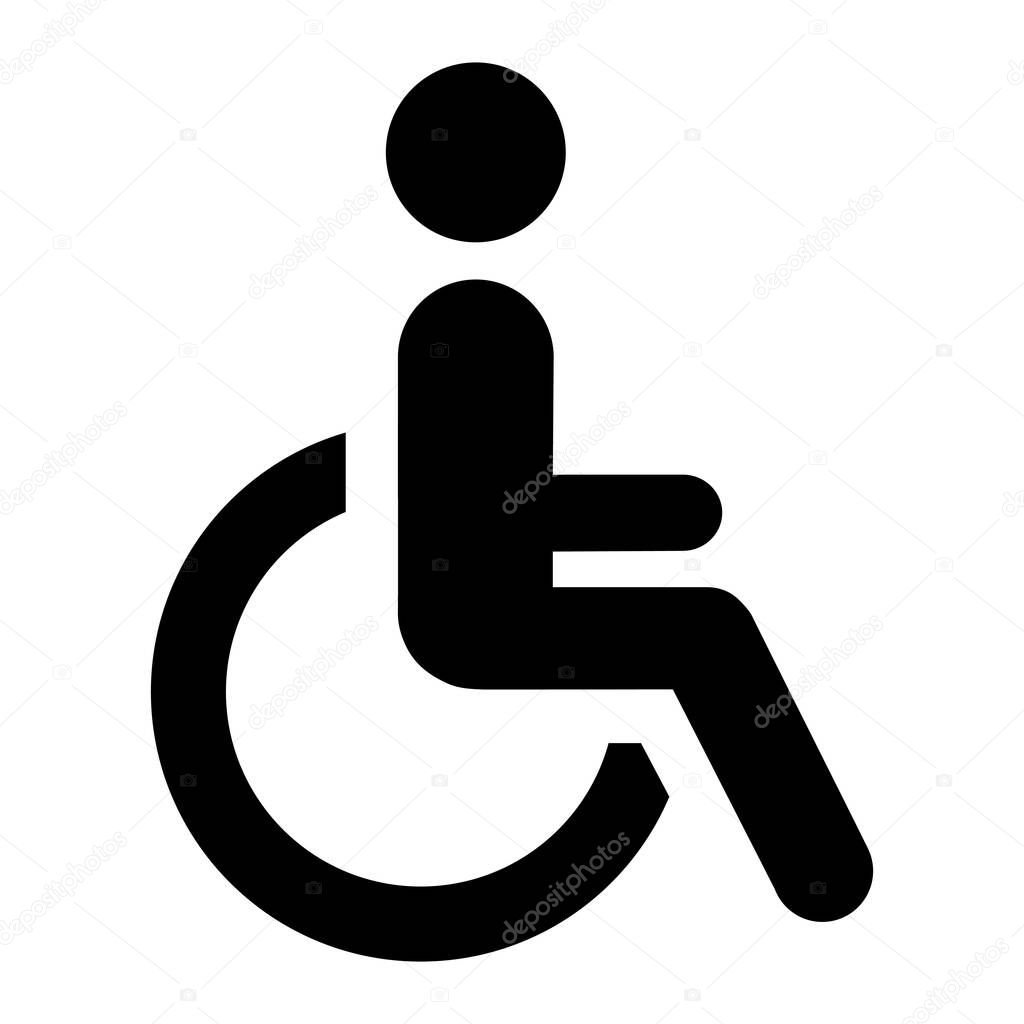 Abstract plates toilet for disabled people - Vector illustration