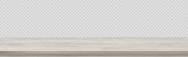 Büyük masa üstü katı ahşap doku, şeffaf arkaplan - Vektör illüstrasyonu