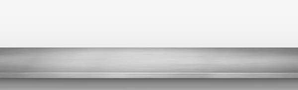 Küchenarbeitsplatte aus Metall, Eisenstruktur, großer Tisch auf weißem Hintergrund - Vector — Stockvektor