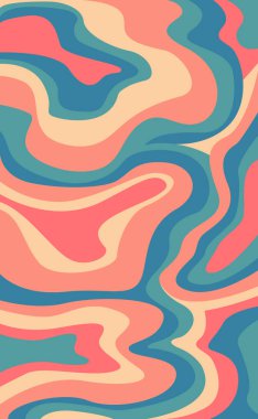 Soyut parlak arkaplan, çok renkli dalgalı çizgiler - Vektör illüstrasyonu