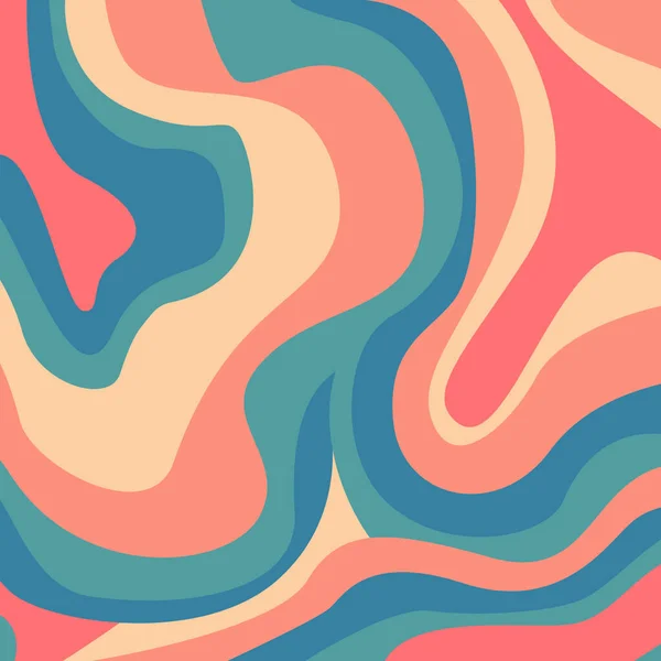 Fondo Brillante Abstracto Líneas Onduladas Multicolores Ilustración Vectorial — Vector de stock