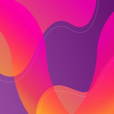 Soyut parlak arkaplan, çok renkli dalgalı çizgiler - Vektör illüstrasyonu