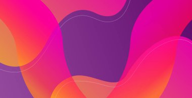 Soyut parlak arkaplan, çok renkli dalgalı çizgiler - Vektör illüstrasyonu