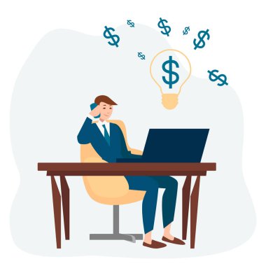 İş zaferi, takım başarısı, kişisel zafer - Vektör illüstrasyonu