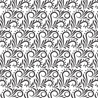 Kusursuz desen, beyaz arkaplanda çeşitli geometrik şekiller - Vektör illüstrasyonu