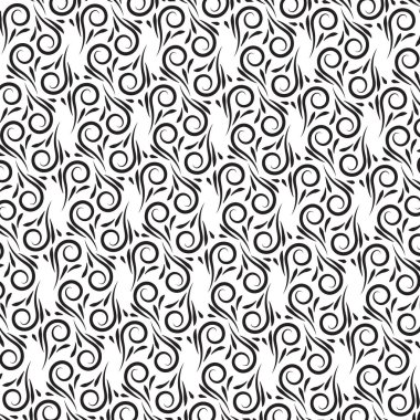 Kusursuz desen, beyaz arkaplanda çeşitli geometrik şekiller - Vektör illüstrasyonu