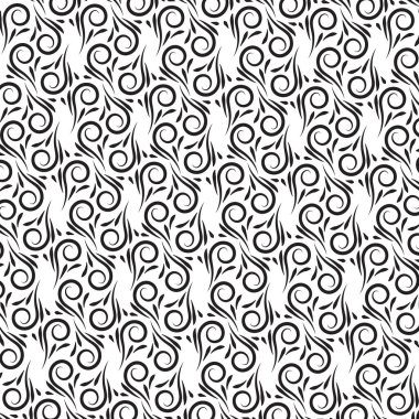 Kusursuz desen, beyaz arkaplanda çeşitli geometrik şekiller - Vektör illüstrasyonu