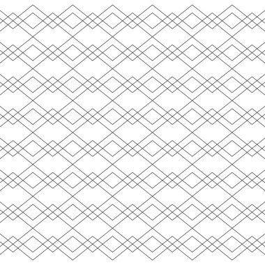 Kusursuz desen, beyaz arkaplanda çeşitli geometrik şekiller - Vektör illüstrasyonu