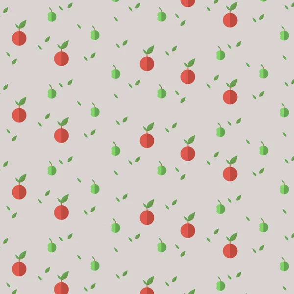 Modèle Sans Couture Divers Fruits Mûrs Réalistes Illustration Vectorielle — Image vectorielle