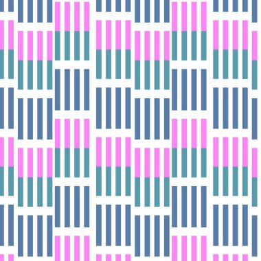 Kusursuz renkli arkaplan deseni, çeşitli geometrik şekiller - Vektör illüstrasyonu