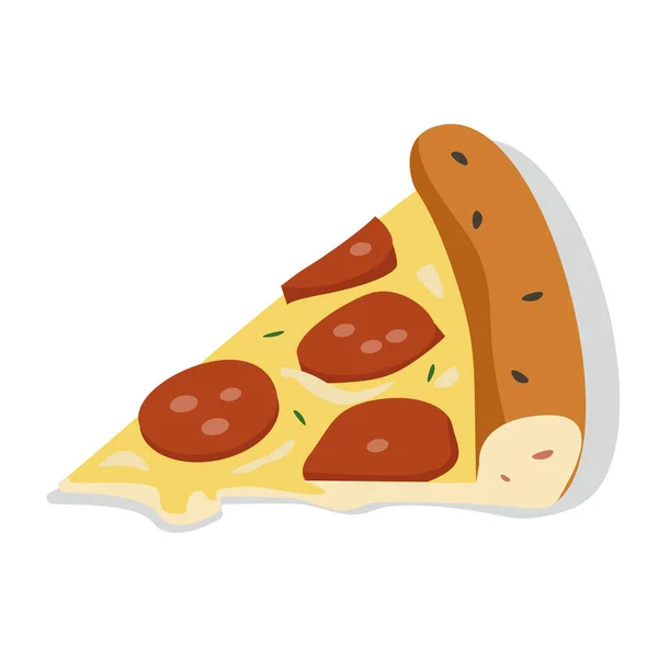 Pizza Realista Con Pepperoni Diferentes Tipos Salsas Quesos Ilustración Vectorial — Vector de stock