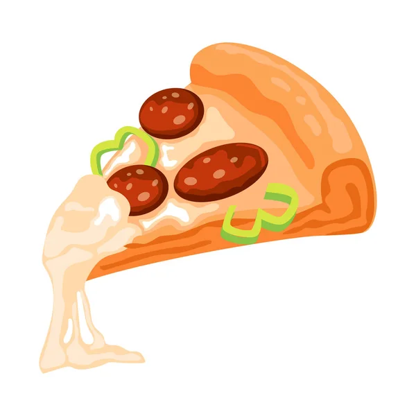 Pizza Realista Con Pepperoni Diferentes Tipos Salsas Quesos Ilustración Vectorial — Vector de stock