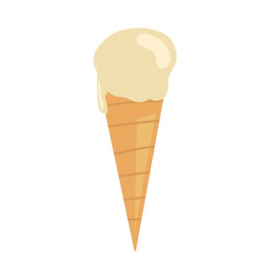 Beyaz arka planda gerçekçi dondurma - Vektör illüstrasyonu