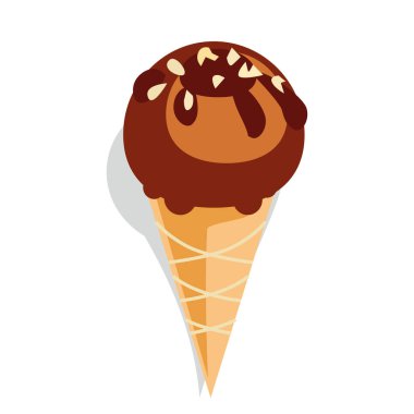 Beyaz arka planda gerçekçi dondurma - Vektör illüstrasyonu