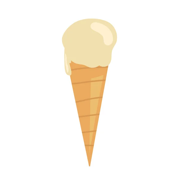 Helado Realista Sobre Fondo Blanco Ilustración Vectorial — Vector de stock