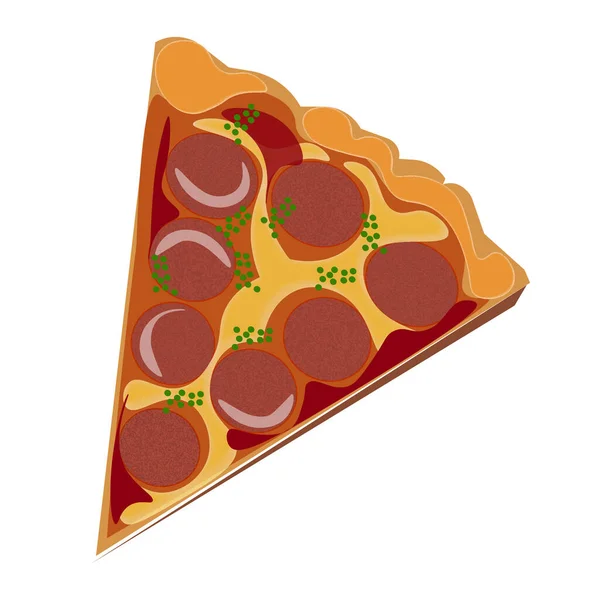 Realistische Pizza Met Peperoni Verschillende Soorten Sauzen Kaas Vector Illustratie — Stockvector
