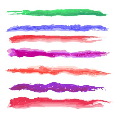 Beyaz arkaplanda çeşitli renk boyaları - Vektör illüstrasyonu