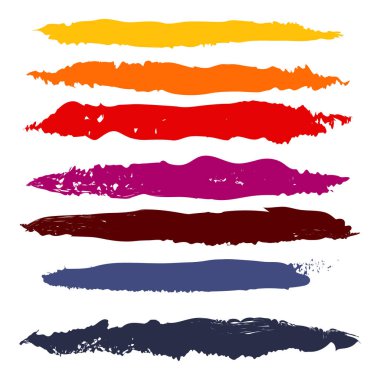 Beyaz arkaplanda çeşitli renk boyaları - Vektör illüstrasyonu